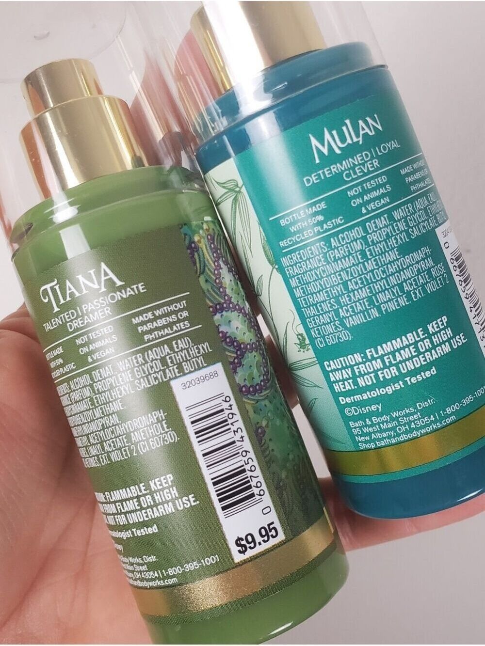 NEW Bath & Body Works 2.5oz Body Mists Disney Princess Tiana & Mulan Set - Picture 6 of 7